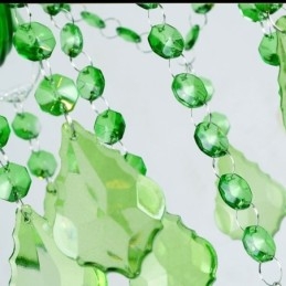 נברשת קריסטל ייחודית בסגנון אירופאי תליון דשא ירוק