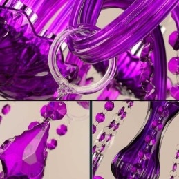 נברשת קריסטל בסגנון אירופאי סגול תליון