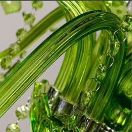 נברשת קריסטל בסגנון אירופאי ייחודית אור תליון ירוק