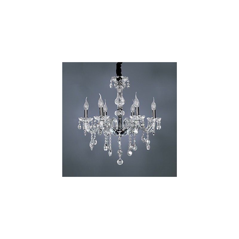 נברשת קריסטל אלגנטית עם 6 אורות