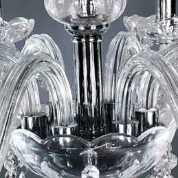 נברשת קריסטל אלגנטית עם 6 אורות