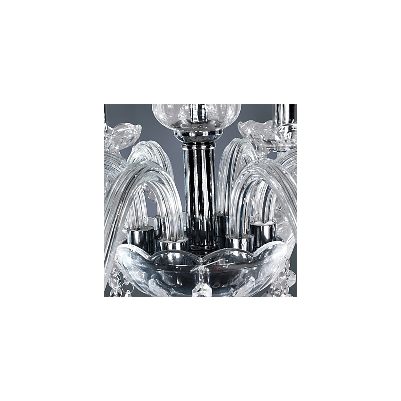 נברשת קריסטל אלגנטית עם 6 אורות