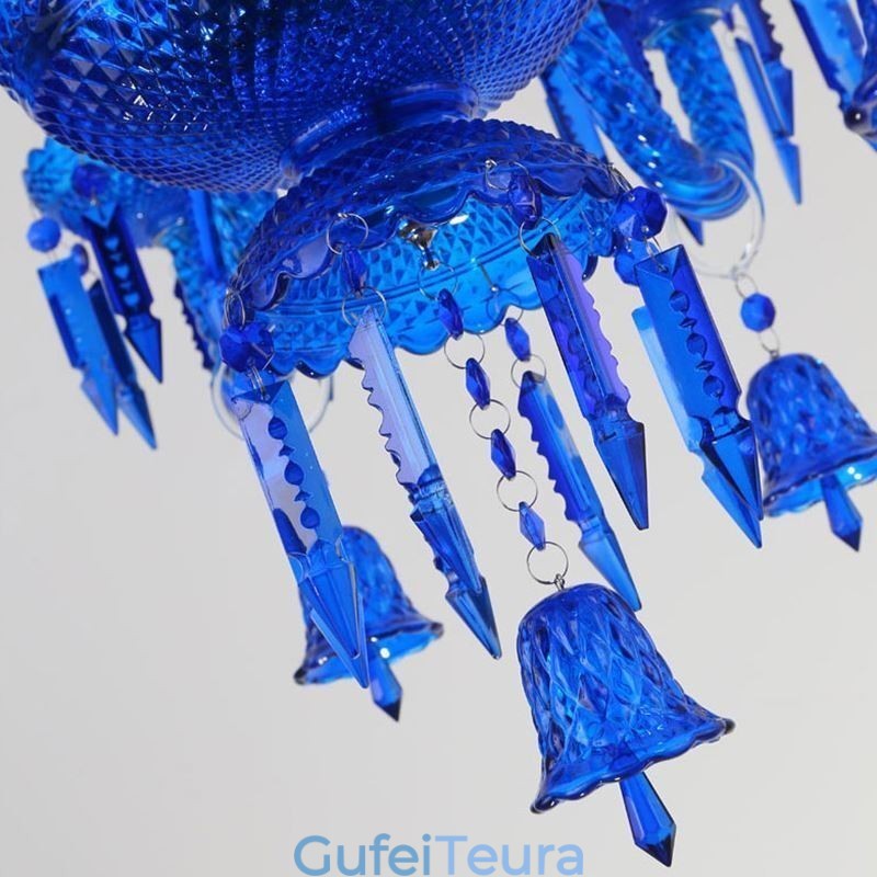 אור תקרת קריסטל אירופאי נברשת טבעת פעמונים אור תליון