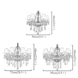 נברשת קריסטל יוקרתית בצבע אדום אירופאי אור תליון