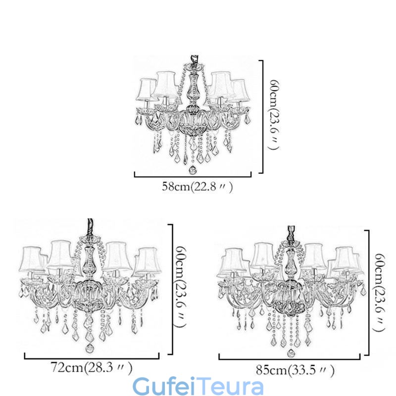 נברשת קריסטל יוקרתית בצבע אדום אירופאי אור תליון