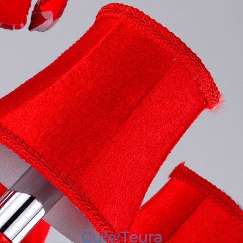 נברשת קריסטל יוקרתית בצבע אדום אירופאי אור תליון