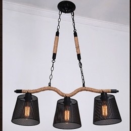 רטרו Creative שלושה ראשים פסטורליים נברשת חבל