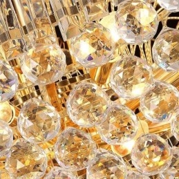 נברשת אימפריה קריסטל אירופית גדולה בצבע זהב אור תליון