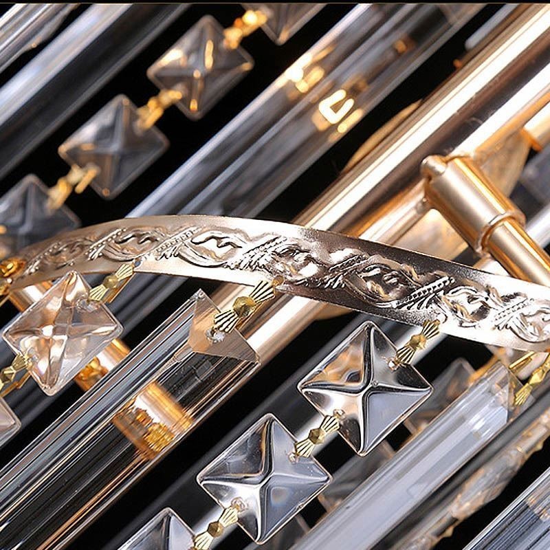 נברשת קריסטל חיננית מודרנית פשוט ארוכה תליון דופלקס מדרגות