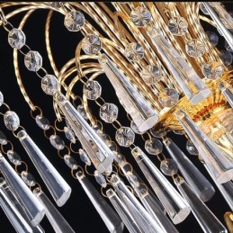 נברשת קריסטל חיננית תליון בצבע זהב קלאסי