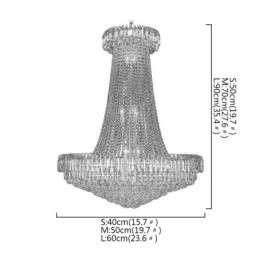נברשת קריסטל אלגנטית אירופאית תליון אור נברשת תלייה ארוכה גרם מדרגות דופלקס
