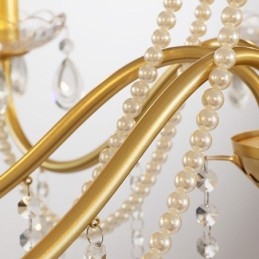 אור תליון קריסטל אמריקאי בסגנון כפרי יצירתי ברזל אמנות אור תקרה