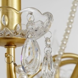 אור תליון קריסטל אמריקאי בסגנון כפרי יצירתי ברזל אמנות אור תקרה