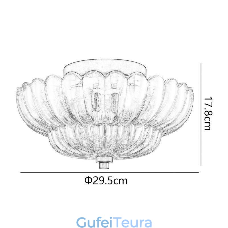 מנורת תקרה בסיס לוטוס פשוט מודרני פשוט
