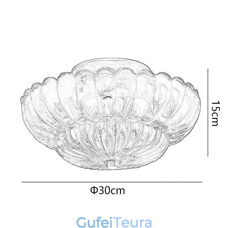 תאורת תקרה מודרנית עם בסיס לוטוס שטוח