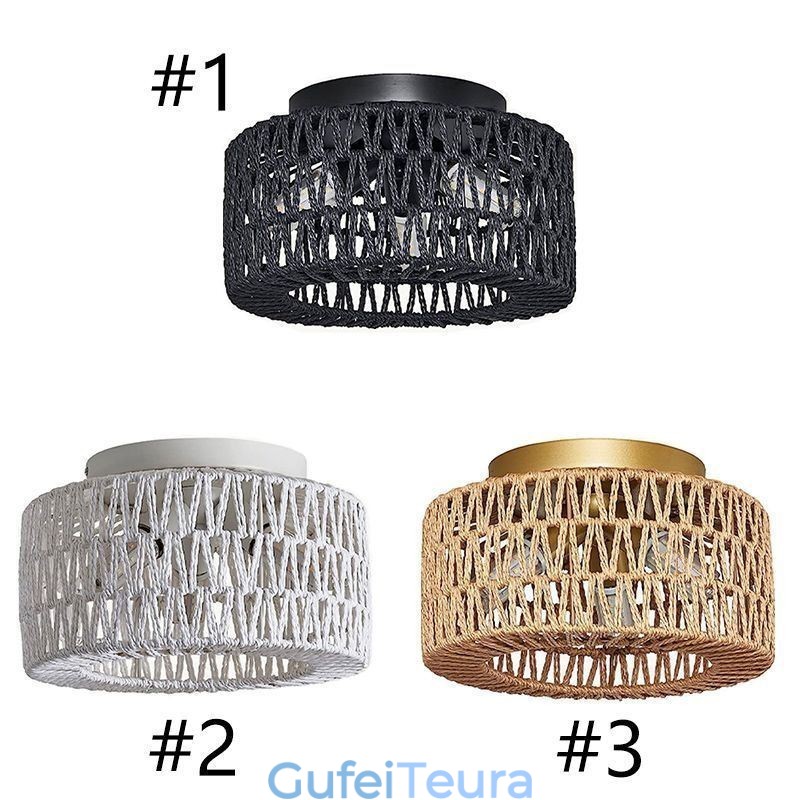 סגנון כפרי פלאש הר אמריקאי ארוג כלוב אור תקרה