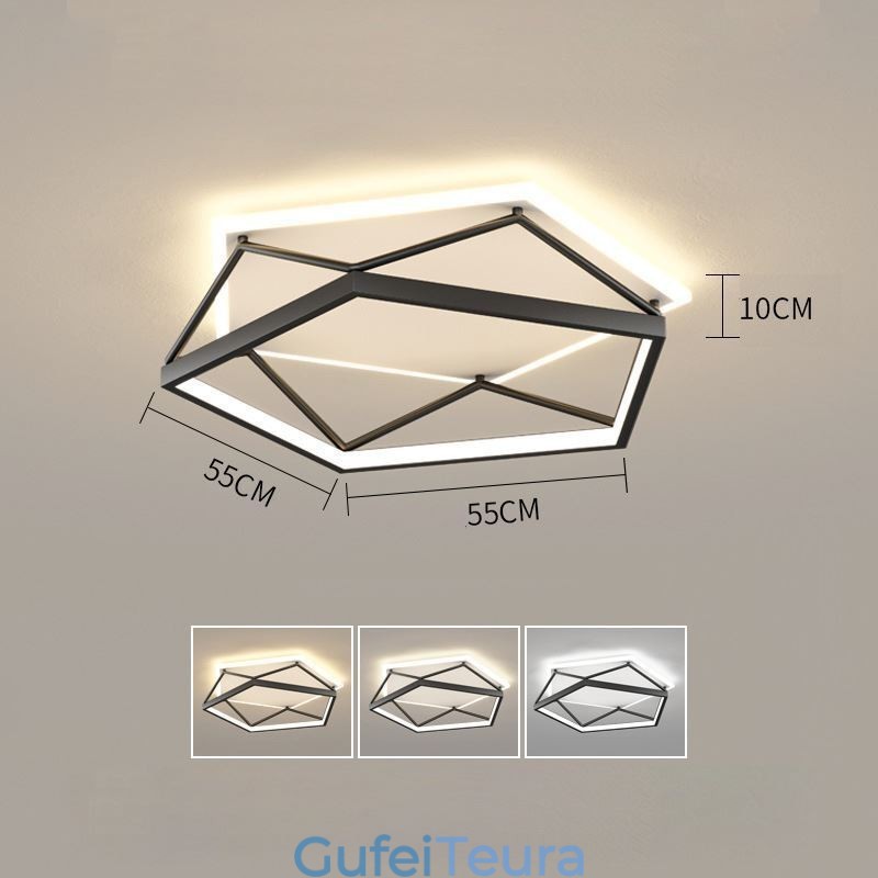 פלאש מאונט חלול תאורת תקרה תלת מימדית 55 ס"מ