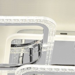 תאורת תקרה מרובעת כרום אקריליק שטוחה 5 נורות