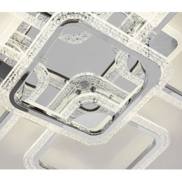 תאורת תקרה מרובעת אקרילית מרובעת משובצת כרום 8 אורות