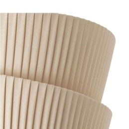 Wabi Sabi Flush Mount French Cream Style מנורת תקרה אהיל בד זוגי שכבה