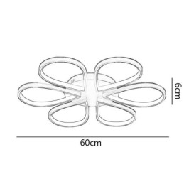 תאורת תקרת תלתן מינימליסטית מסוג Flush Mount