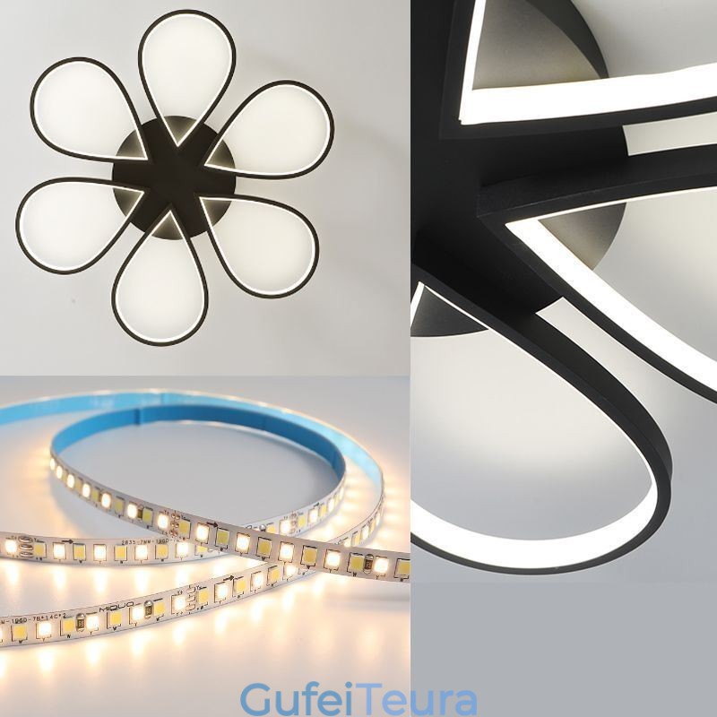 תאורת תקרת תלתן מינימליסטית מסוג Flush Mount