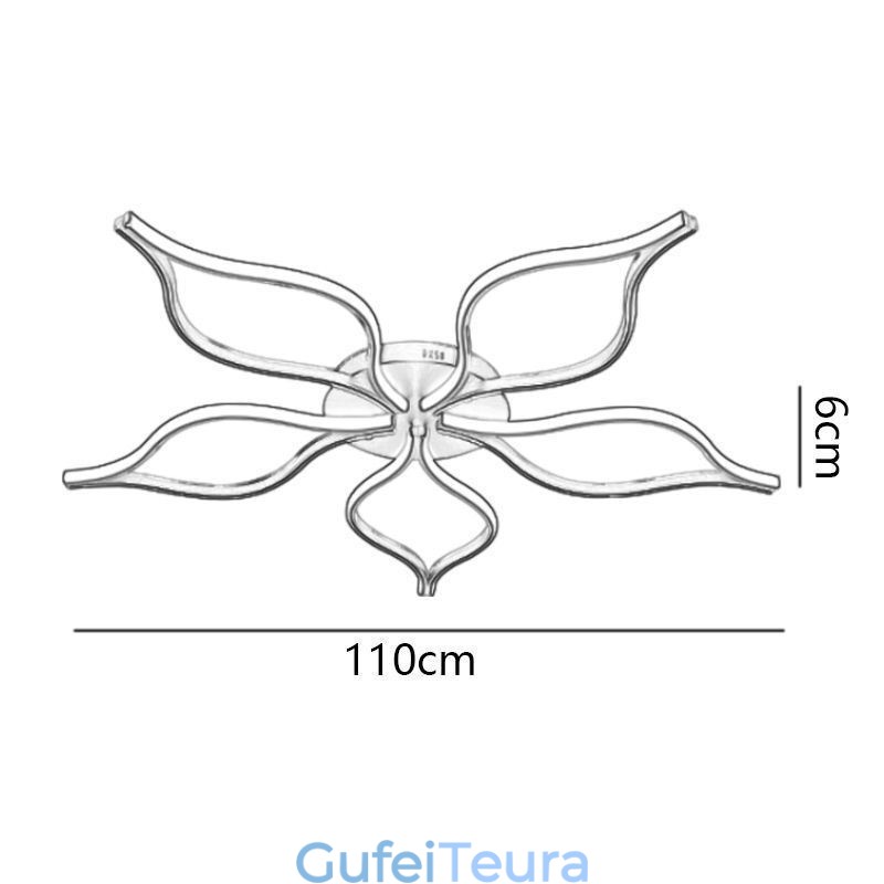 Flush Mount Minimalist Five Leaf Flower Ceiling Light