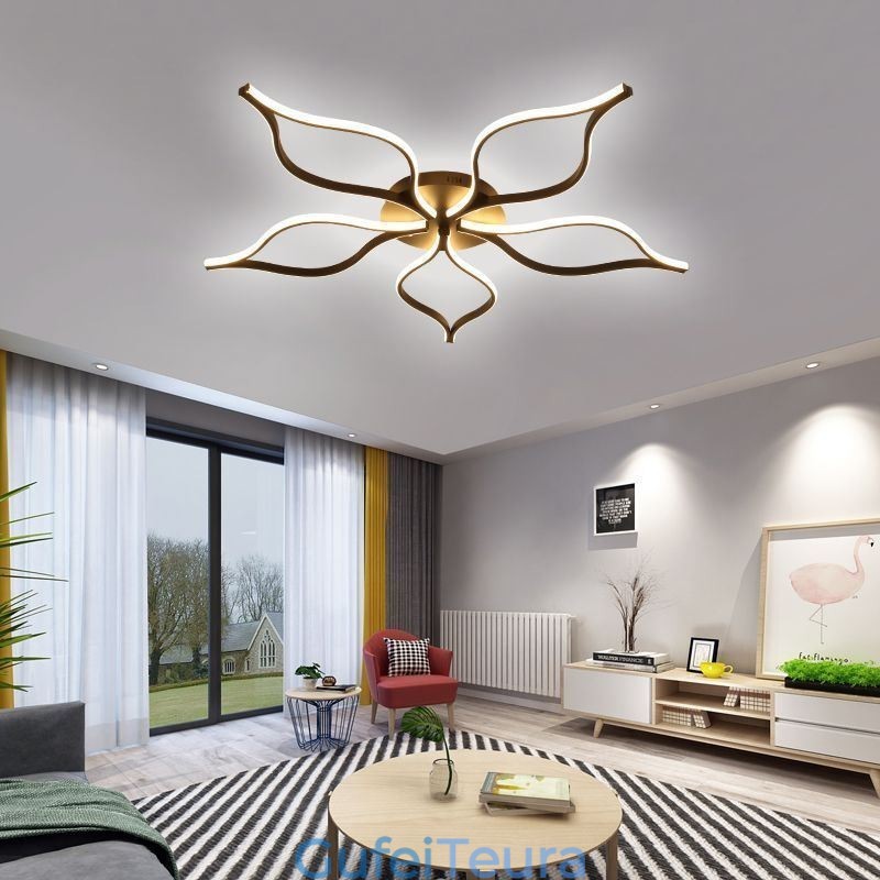 Flush Mount Minimalist Five Leaf Flower Ceiling Light