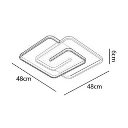 תאורת תקרה מרובעת אקרילית פלאש הר