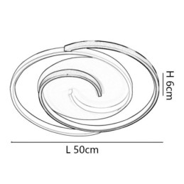 תאורת תקרה עגולה אקרילית מסוג Flush Mount