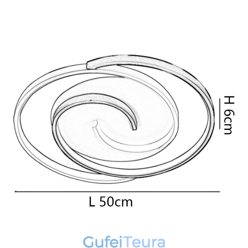תאורת תקרה עגולה אקרילית מסוג Flush Mount
