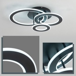 תאורת תקרה עגולה אקרילית משולשת