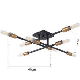 תאורת תקרה דקורטיבית בסגנון רטרו רטרו פלאש הר אמריקאי