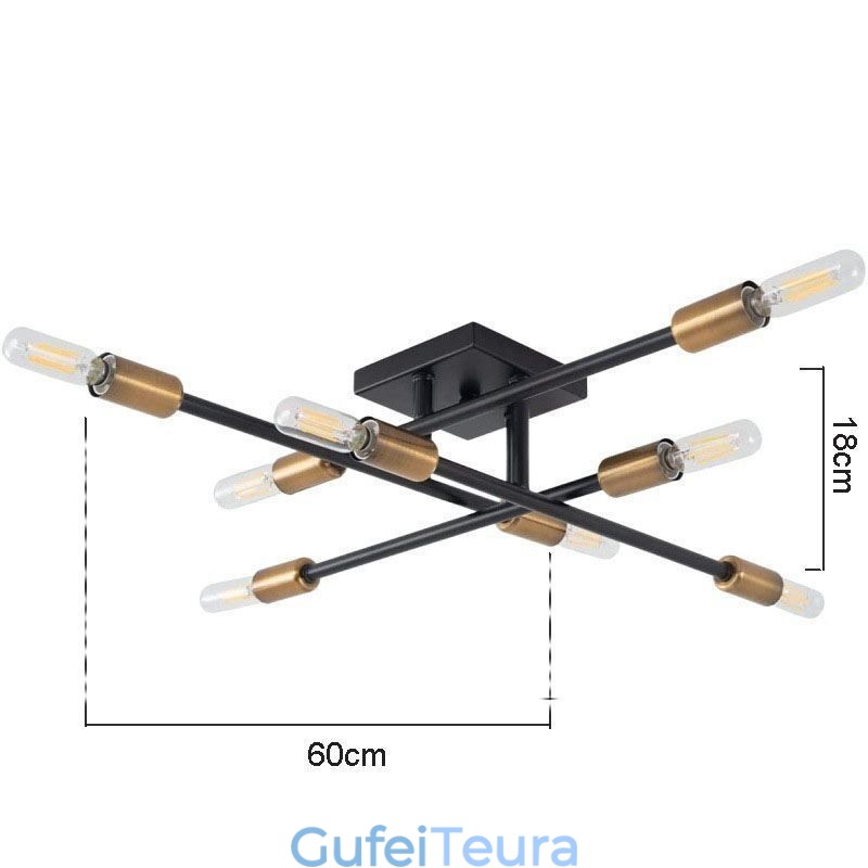 תאורת תקרה דקורטיבית בסגנון רטרו רטרו פלאש הר אמריקאי
