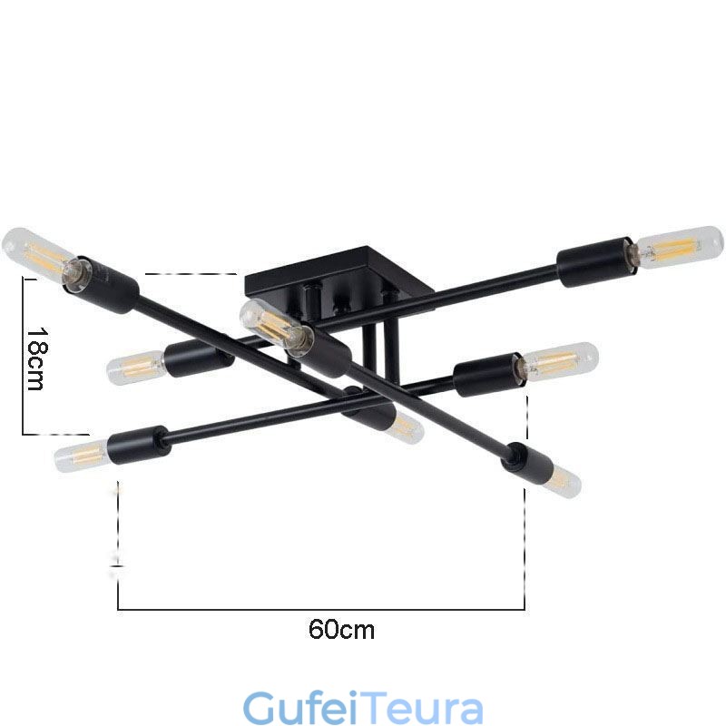 תאורת תקרה דקורטיבית בסגנון רטרו רטרו פלאש הר אמריקאי