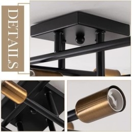 תאורת תקרה דקורטיבית בסגנון רטרו רטרו פלאש הר אמריקאי