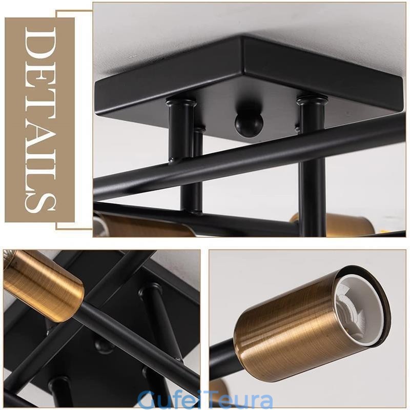 תאורת תקרה דקורטיבית בסגנון רטרו רטרו פלאש הר אמריקאי