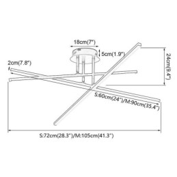 תאורת תקרת רצועת אמנות אלומיניום פשוטה מודרנית
