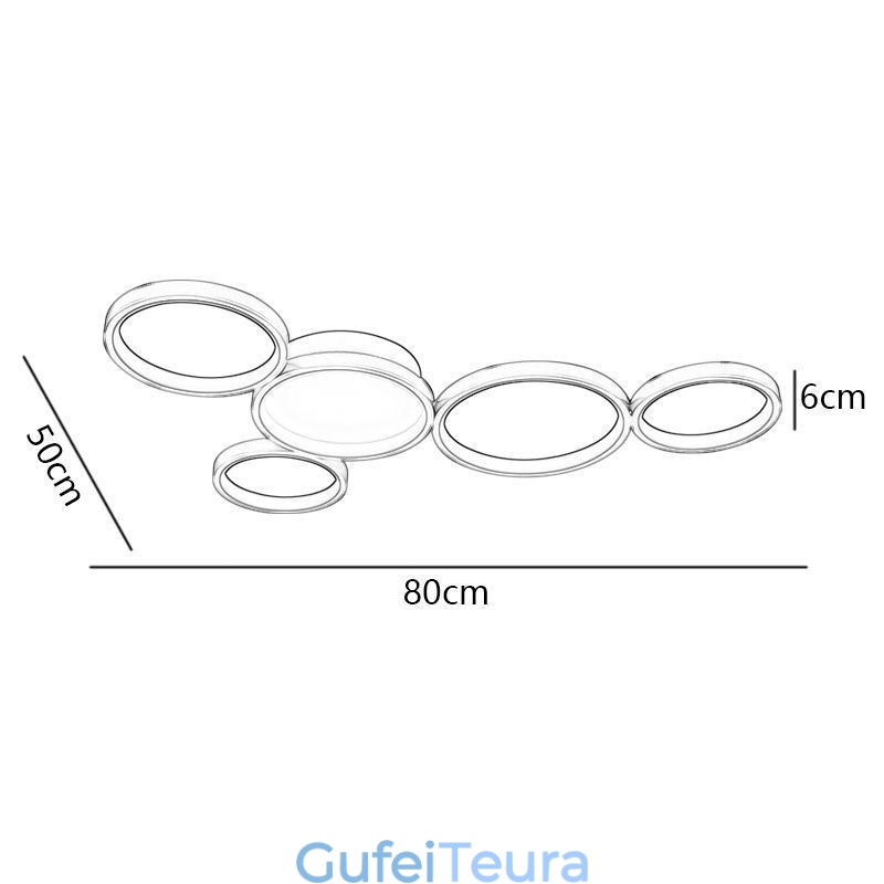 תאורת תקרה אומנותית מאלומיניום מודרנית