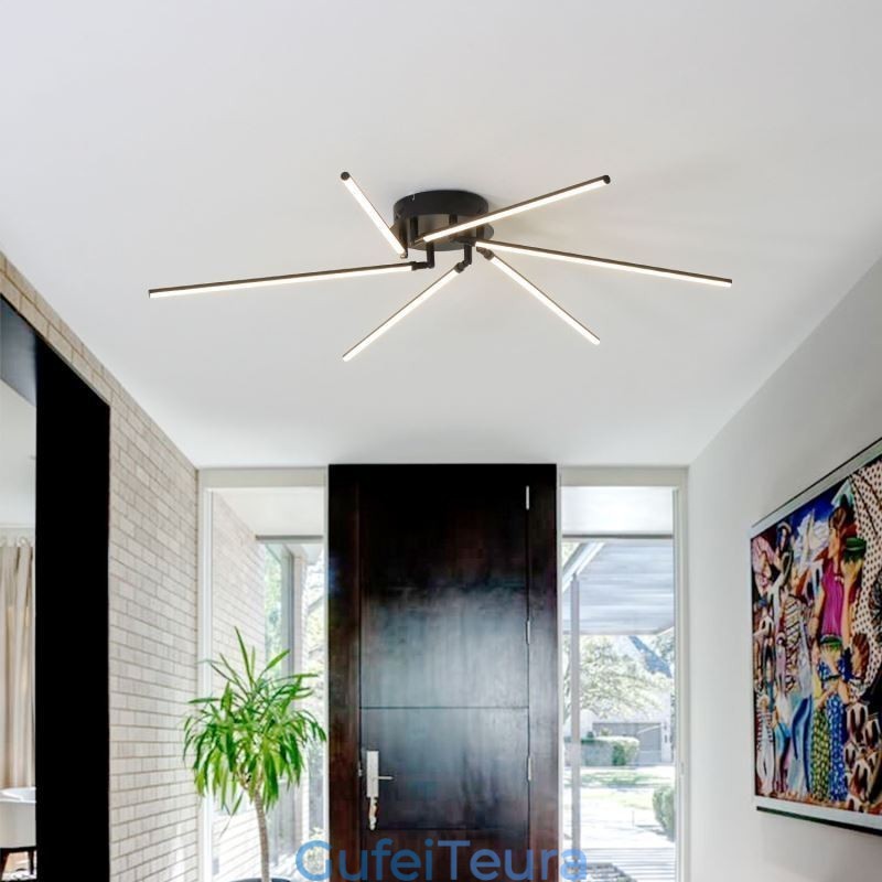 Creative Flush Mount אלומיניום מנורת תקרה טחנת רוח