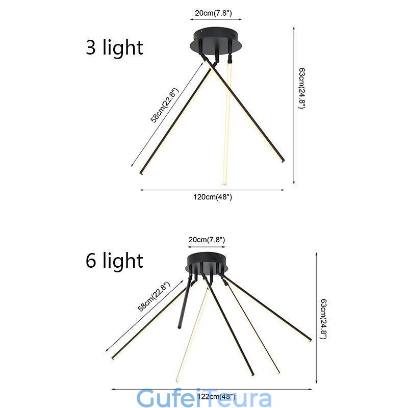 Creative Flush Mount אלומיניום מנורת תקרה טחנת רוח