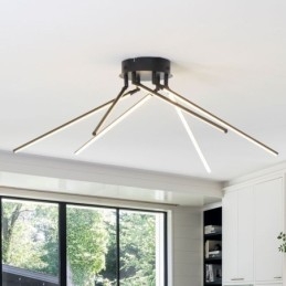 Creative Flush Mount אלומיניום מנורת תקרה טחנת רוח