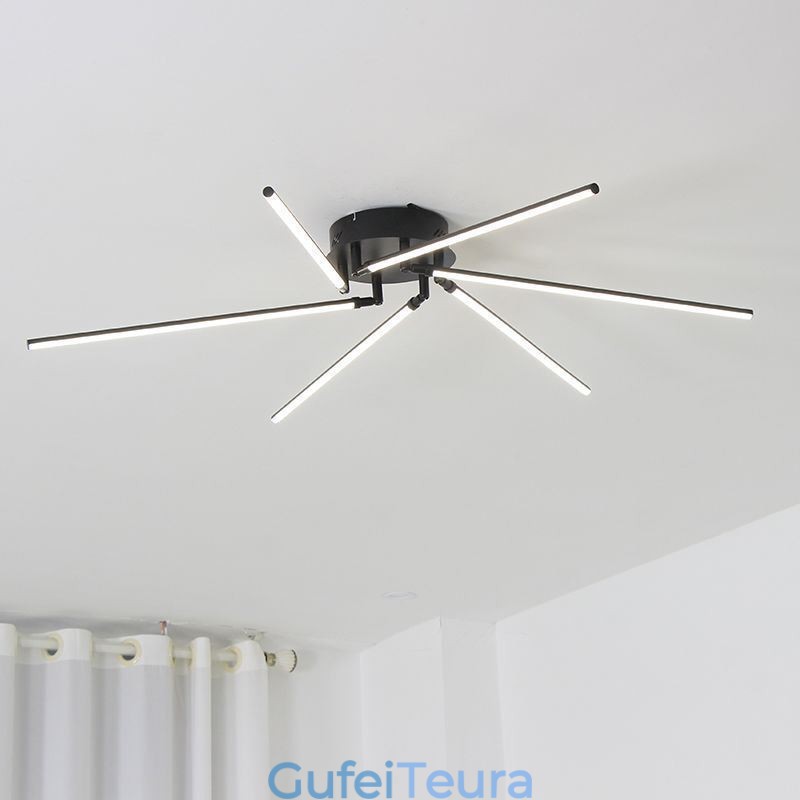 Creative Flush Mount אלומיניום מנורת תקרה טחנת רוח