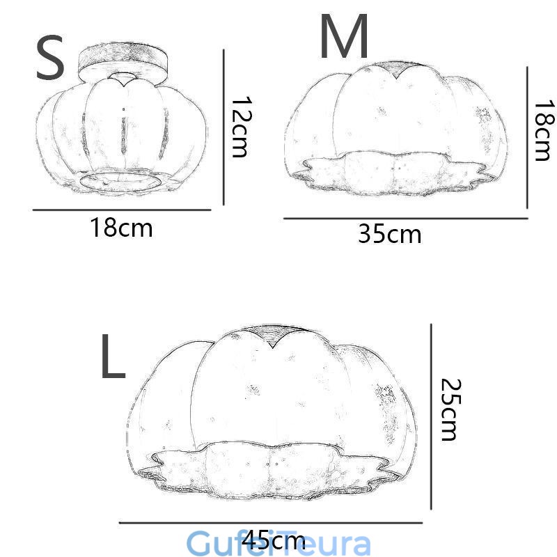 ראש יחיד דלעת פלאש הר יפני רטרו אורות תקרה