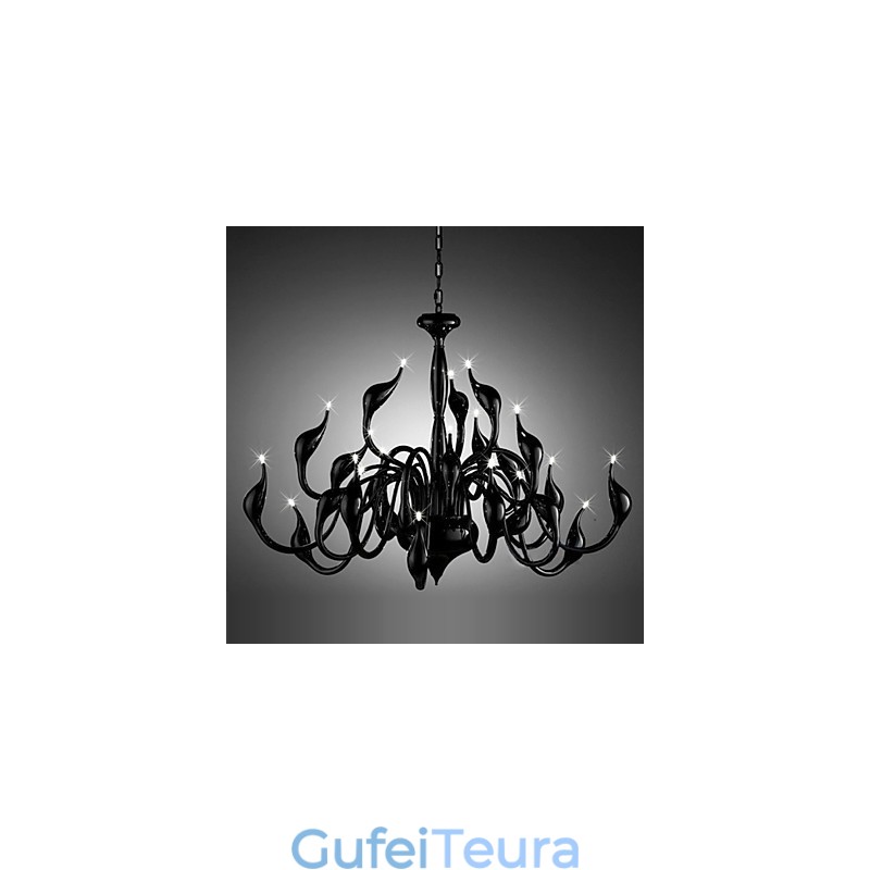 נברשת מודרנית אור 24 אורות G4 ציור שחור