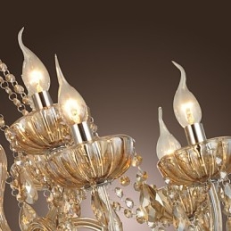 נברשת קריסטל יוקרה מודרנית 2 שכבות מגורים 12 אורות