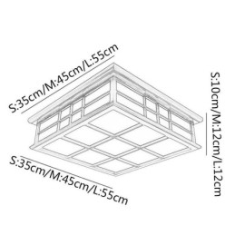 תאורת תקרה בסגנון רטרו מעץ לשטוף