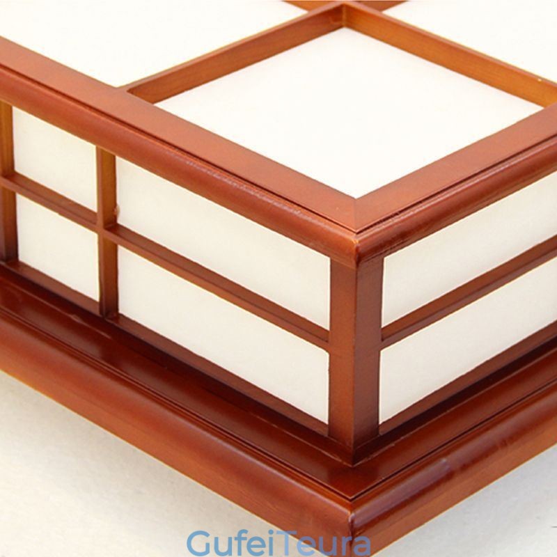 תאורת תקרה בסגנון רטרו מעץ לשטוף