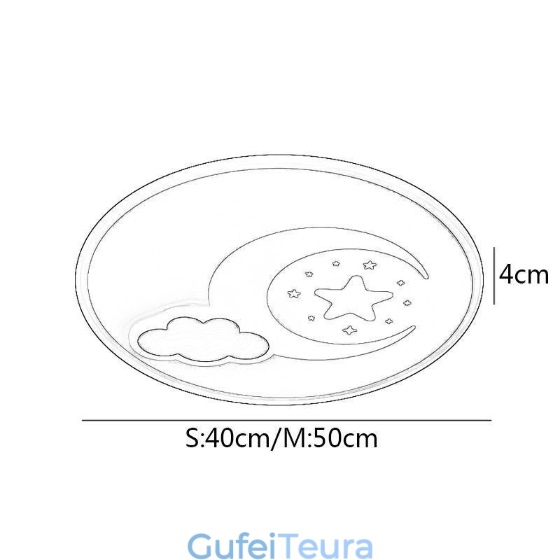 Simplicity Ceiling Light Moon & Star מנורת תקרה