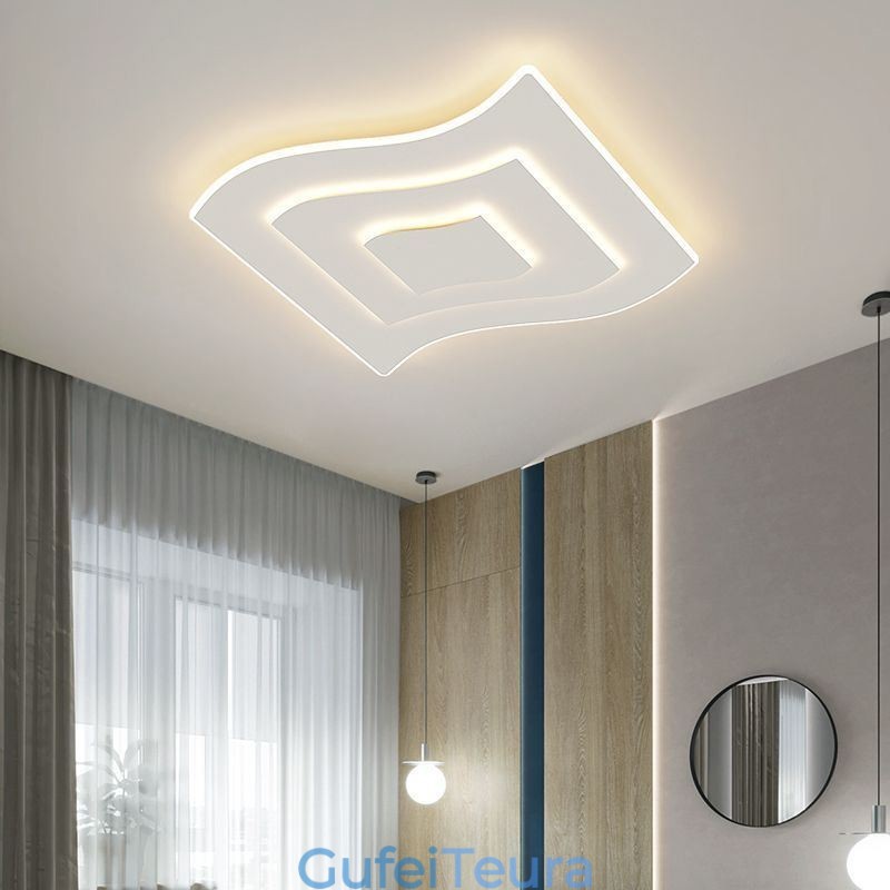 תאורת תקרה מודרנית מרובעת אקרילית שטוחה